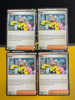 4x Pokemon TCG Iono 185/193 Cosmos Holo Promo Paldea Evolved x4 - Image 1