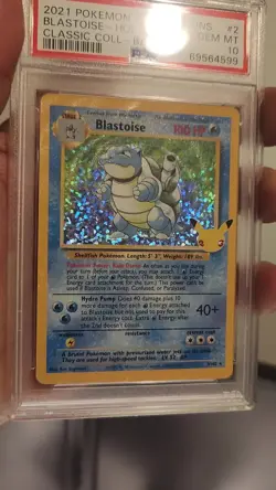 2021 Pokemon Celebrations Blastoise Holo PSA 10 2/102 - Image 2