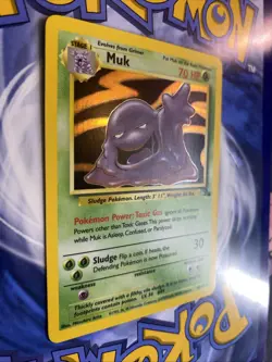 Pokemon TCG Muk Fossil 13/62 Holo Unlimited Holo Rare Vintage WOTC LP+ - Image 2