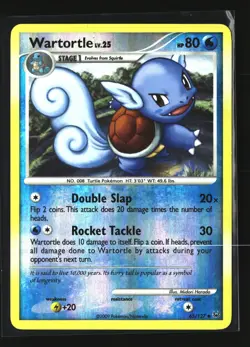 Pokemon WARTORTLE 65/127 Reverse Holo (2009 Platinum) LP/Light Play - Image 1