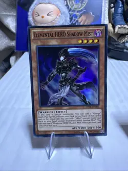 ELEMENTAL HERO SHADOW MIST SUPER RARE SDHS-EN001 LP 1ST EDITION X2 YUGIOH - Image 2