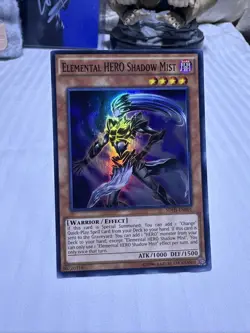 ELEMENTAL HERO SHADOW MIST SUPER RARE SDHS-EN001 LP 1ST EDITION X2 YUGIOH - Image 5