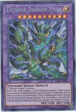 Yugioh! LP Thunder Dragon Titan - SOFU-EN036 - Secret Rare - Unlimited Edition L - Image 1