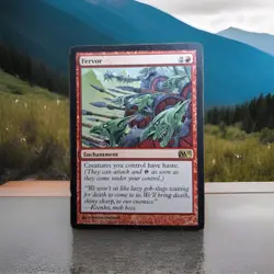 MTG Fervor Core Set 2013 NON-FOIL Magic The Gathering MP Red Enchantment Card - Image 1