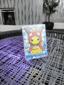 🔥Pikachu Poncho Magikarp Poncho CUSTOM Pokemon Japanese Card + TOP LOADER 🔥 - Image 3