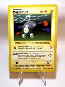 Magnemite Magnetilo Shadowless Vintage Pokemon Card English Base Set Excellent - Image 1