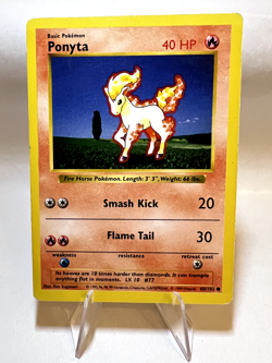 Ponyta Ponita Shadowless Vintage Pokemon Card English 1999 Base Set Excellent - Image 1