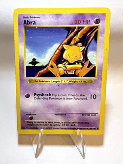 Abra Shadowless Vintage Pokemon Card English 1999 Base Set Good - Image 1