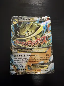 Pokemon TCG M Steelix EX Holo Card 68/114 XY-Steam Siege - Image 1