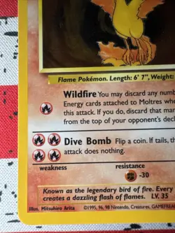 Moltres 12/62 Fossil Holo 1999 Rare Pokemon Card VLP - Image 5