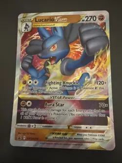 Pokemon Card Lucario VSTAR SWSH214 Black Star Promo Jumbo SIZE Near Mint - Image 1