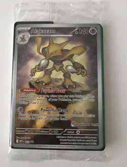 Alakazam 009 Pokemon Center Stamp Mega Evolution Black Star Promo TCG Card - Image 1