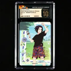 CGC Pristine 10 KAYOU 2024 Naruto CCG Card NRZ06-PU-001 Uchiha Sasuke - Image 1