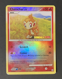 Pokemon TCG Chimchar Diamond & Pearl Stamped 76/130 Promo Reverse Holo Card DMG - Image 1