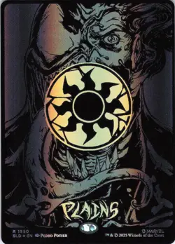 MTG Plains (Venom Raised Foil) (1950) | NM Foil | Spider-Man Secret Lair {SLD} - Image 2