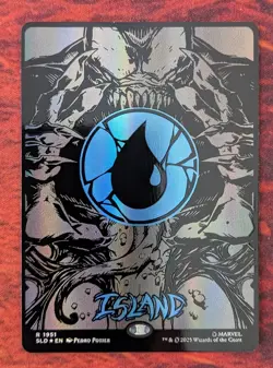 Island 1951 Venom Raised FOIL | Near Mint FOIL | SLD Secret Lair Drop Magic MTG - Image 1