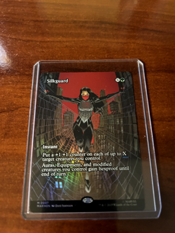Magic the Gathering Silkguard Borderless 0037 Marvel’s Spider-Man Foil MTG Mint - Image 1