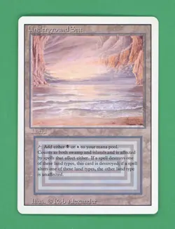 Magic The Gathering MTG Underground Sea (Revised) (C) - Image 1