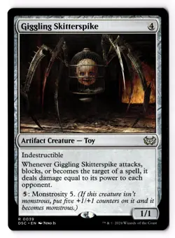 Giggling Skitterspike 39 Commander: Duskmourn: House of Horror NM - Image 1
