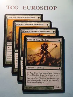 ELVES OF DEEP SHADOW▪PLAYSET▪(PT×3 + EN×1)▪RAVNICA▪MTG▪LP #2521 - Image 1