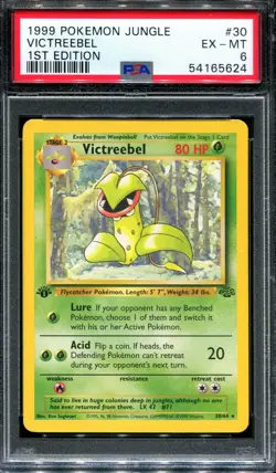 PSA 6 Pokemon 1999 Jungle 1st Edition Victreebel Non-Holo Rare #30 - Image 1