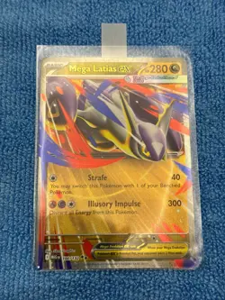 English Pokemon Mega Latias ex 100/132 Me01: Mega Evolution Holo Double Rare - Image 1