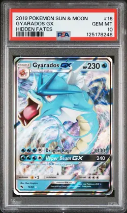 Pokemon TCG 2019 Sun & Moon HIDDEN FATES GYARADOS GX PSA 10 GEM MINT - Image 1