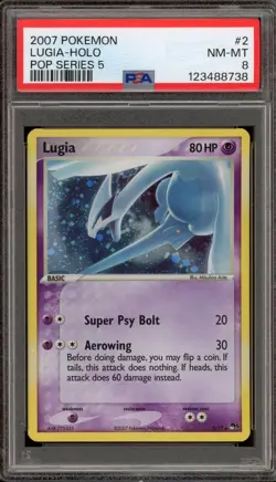 Pokemon Lugia POP Series 5 Holo Rare #2 PSA 8 - Image 1
