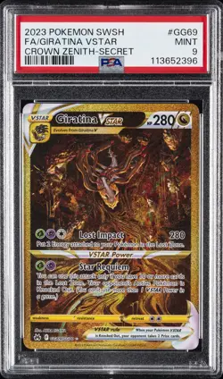 2023 POKEMON SWORD & SHIELD CROWN ZENITH SECRET FULL ART/GIRATINA VSTAR PSA 9 - Image 1