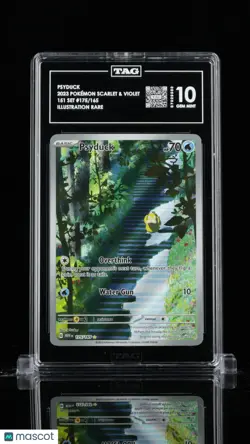 2023 Pokemon Scarlet & Violet 151 Psyduck 175/165 Illustration Rare TAG 10 - Image 1