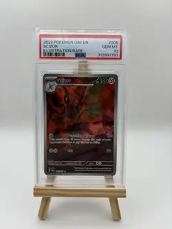 2023 Pokemon OBF EN Scizor Illustration Rare 205 PSA 10 - Image 1
