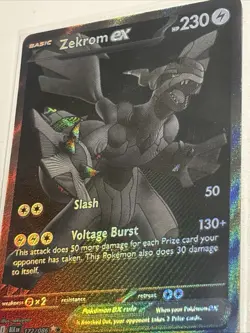 Zekrom EX BWR 172/086 English SV Black Bolt Pokemon TCG Black/ White Super Rare - Image 1