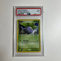 2005 Pokemon Oddish Reverse Foil Stamped 64/115 Unseen Forces PSA 9 - Image 1