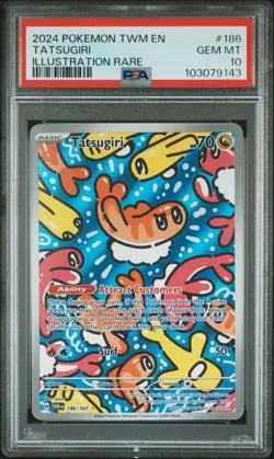 PSA 10 TATSUGIRI #186 ILLUSTRATION RARE - 2024 POKEMON TWILIGHT MASQUERADE - Image 1