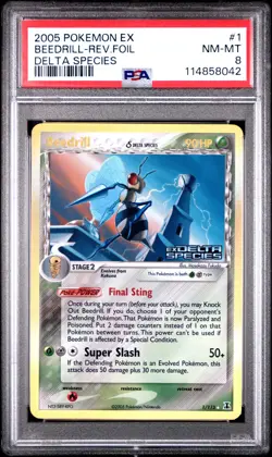 2005 POKEMON EX DELTA SPECIES BEEDRILL #1 REVERSE PSA 8 NM #114858042 - Image 1