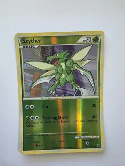 Pokemon TCG Scyther 65/90 Reverse Holo HGSS Undaunted 2010 MP - Image 1