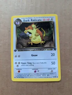 Dark Raticate 1st Edition 51/82 Team Rocket Pokemon Card - Image 1