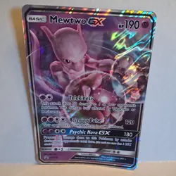 Mewtwo GX SM196 Jumbo Cards Holo PROMO LP Pokemon TCG - Image 1
