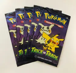 5 Pack Pokemon TCG Trick or Trade Booster Packs 2023 Halloween Card Lot Bundle - Image 1