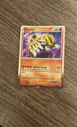 Groudon Shiny SL4 Holo Rare Call Of Legends Pokemon Card HP DMG - Image 1
