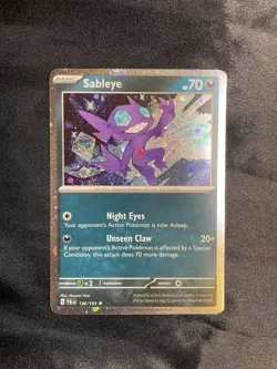 Pokemon TCG Scarlet & Violet Sableye Holo Card #136/193 Cosmos NM Near Mint EN - Image 1