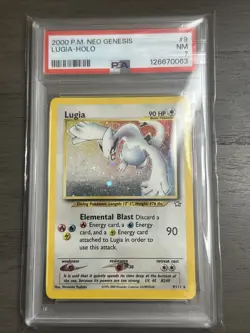 Pokemon TCG Lugia Neo Genesis Holo Rare Card 9/111 Unlimited Edition Vintage - Image 1
