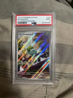 Pokemon Bulbasaur Stellar Crown 2024 SCR Illustration Rare Card 143/142 PSA 9 - Image 1
