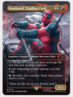 MTG SLD Marvel Deadpool, Trading Card Non-Foil Unplayed NM - Image 1