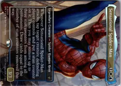 MTG Sensational Spider-Man 0025 Borderless Foil Rare Trading Card MTG TCG - Image 5