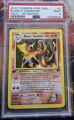 Pokemon TCG Blaine's Charizard Gym Challenge Holo Card 2/132 1st Edition - Image 1