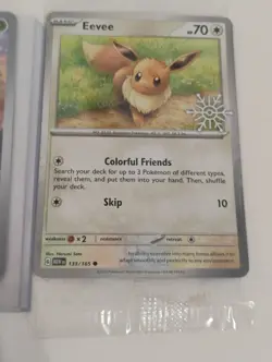 Pokemon Eevee/Glaceon Snowflake Stamped/Black Star Promo Holo Cards - Image 2