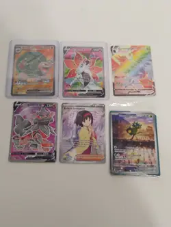 Pokemon Sealed Black Star Promo/Rainbow Secret Rare/Golem Full Art Holo Cards - Image 1
