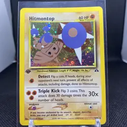 Pokemon Card - 1st Edition Hitmontop Neo Discovery 3/75 Holo Rare - Image 1