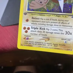 Pokemon Card - 1st Edition Hitmontop Neo Discovery 3/75 Holo Rare - Image 5